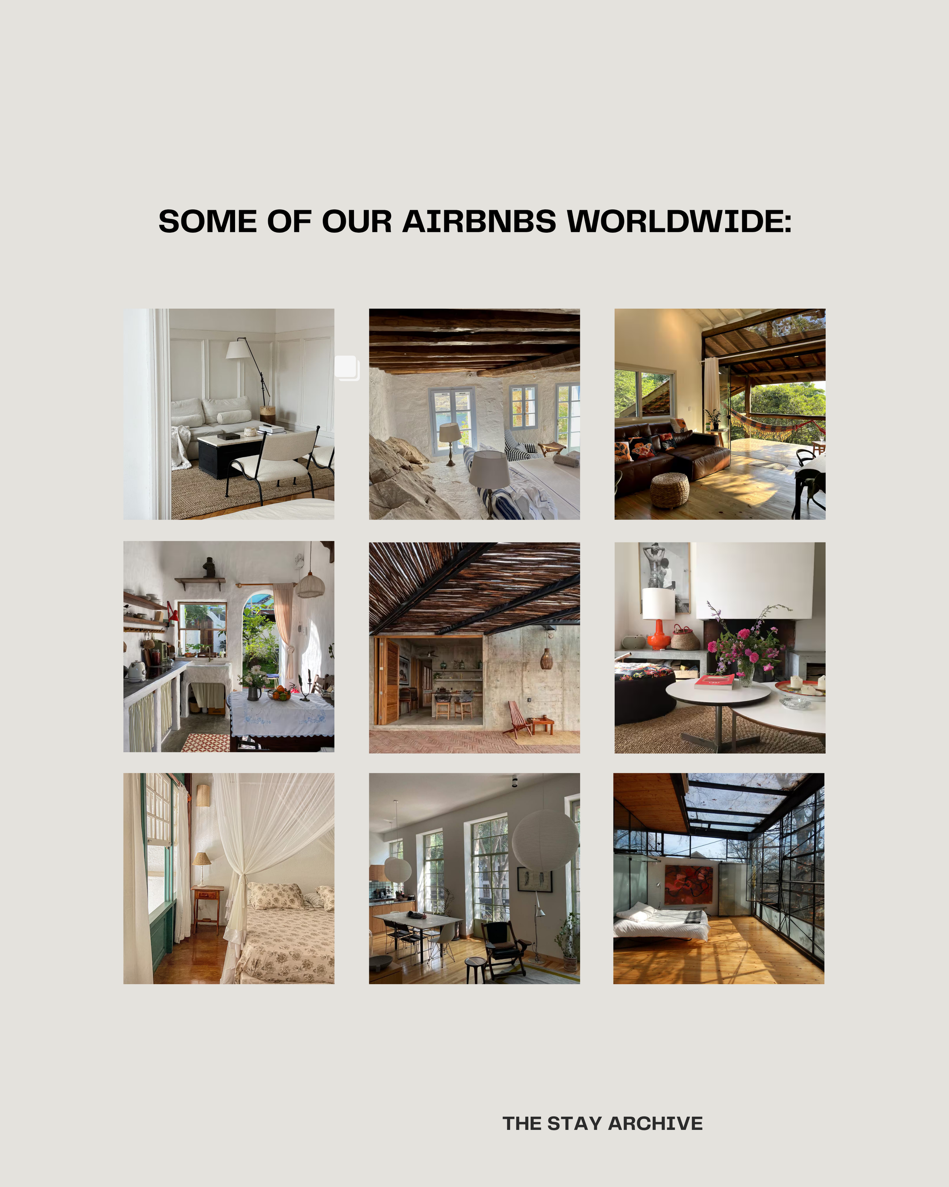 Everything: All Airbnbs (800 + Stays)